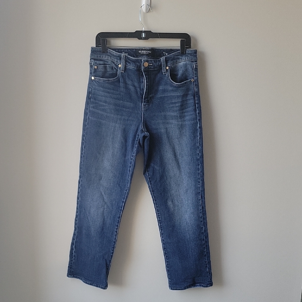 Liverpool The Girlfriend Jeans Dark Wash High Rise Women‎ Size 10/30